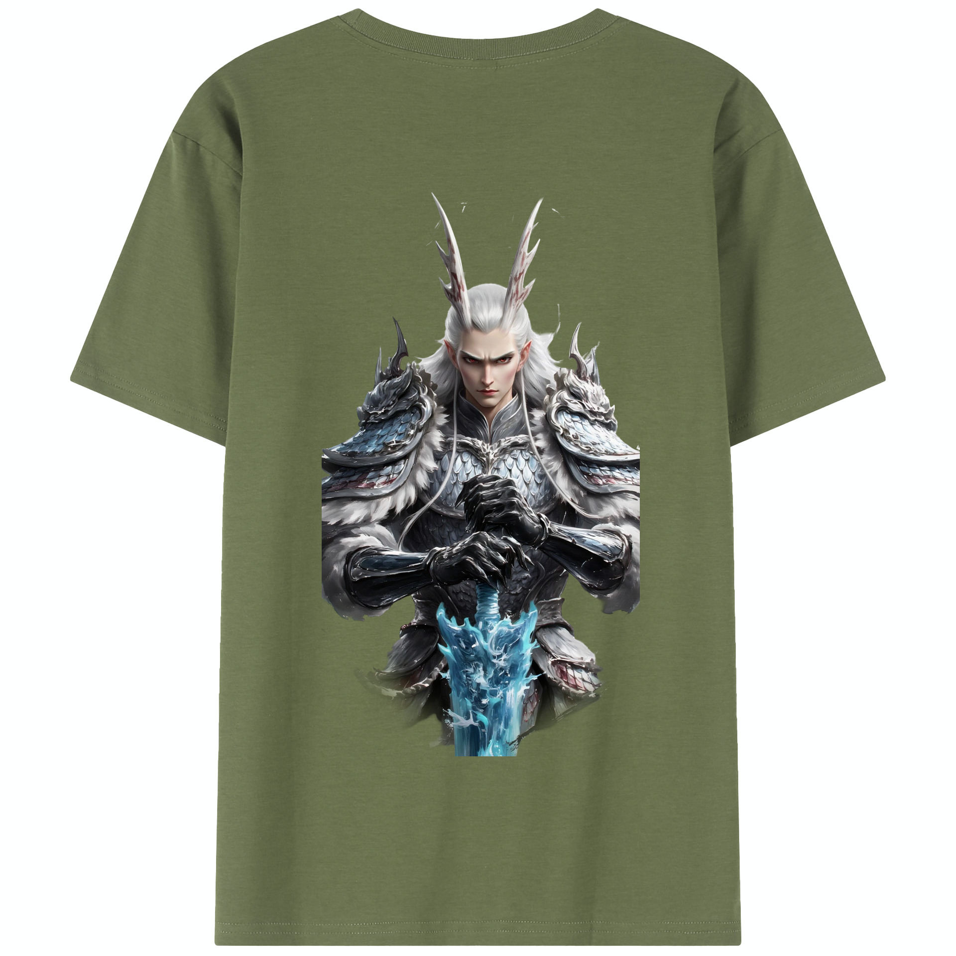 （画像用） Ne Zha 2 ナタ 魔童の大暴れ 綿100％半袖Tシャツ（背面プリント）